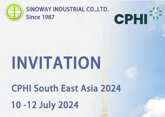 Мы Sinoway Industrial Co., Ltd. примет участие в CPhI South East Asia 2024 с 10 по 12 июля.